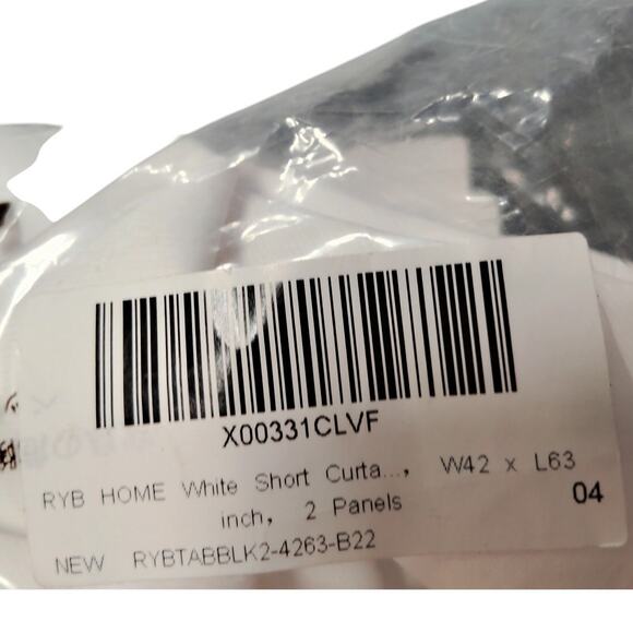 White Short Curtains 42x63 Room Darkening Thermal Insulated Drapes 2 Panels - Picture 8 of 11